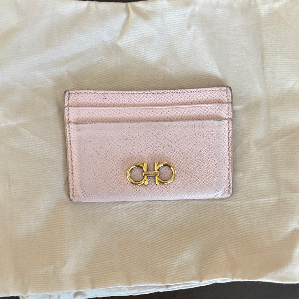 Pink Ferragamo Card Holder
